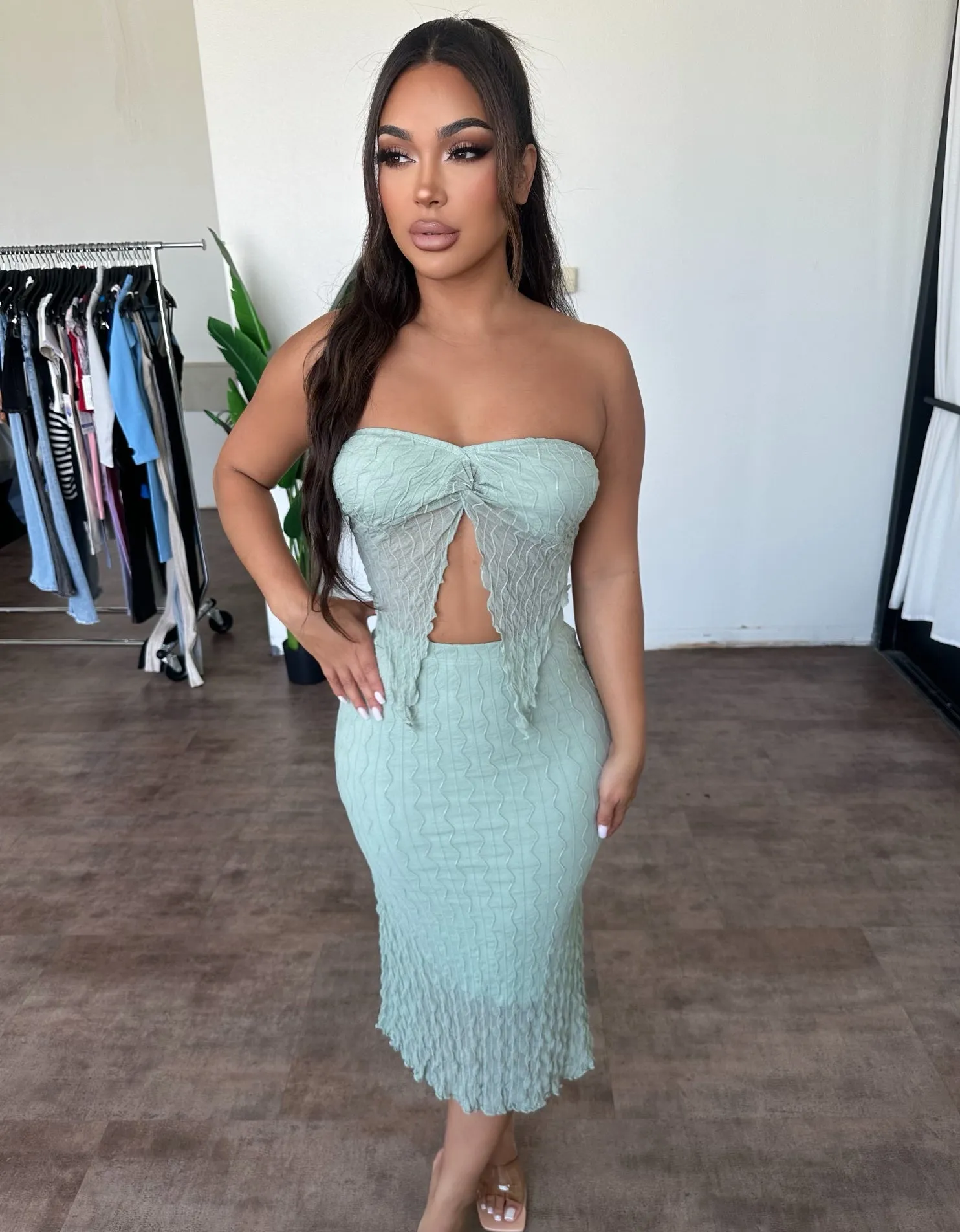 Carissa Skirt Set (Sage) sold by OOTDFash