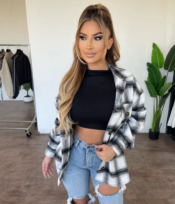 Ariana Flannel(Black) sold by OOTDFash