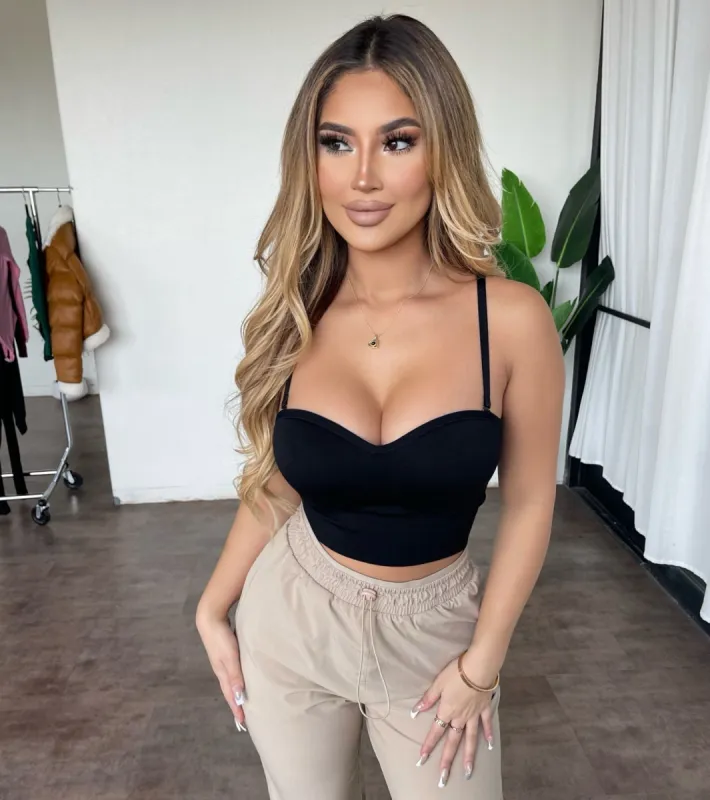 Bris Tube Cropped Top(Black) sold by OOTDFash