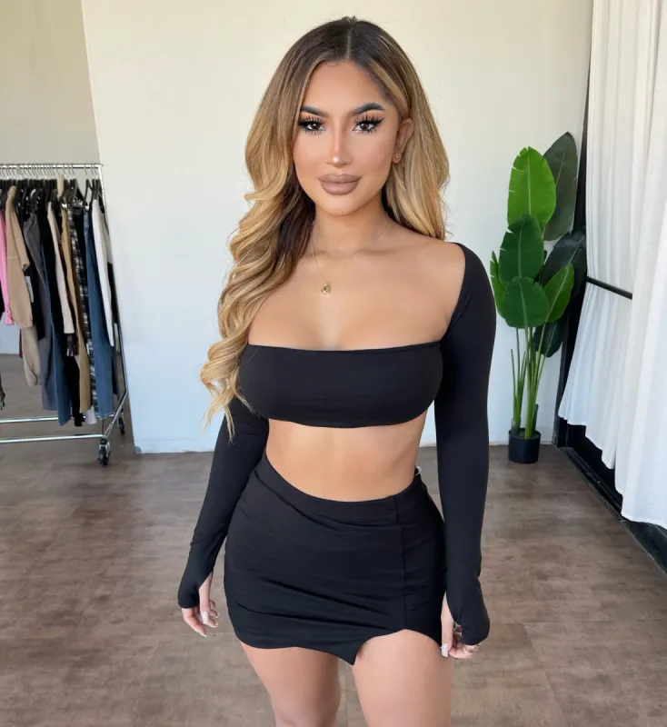 Senia 2 Piece Set(Black) sold by OOTDFash