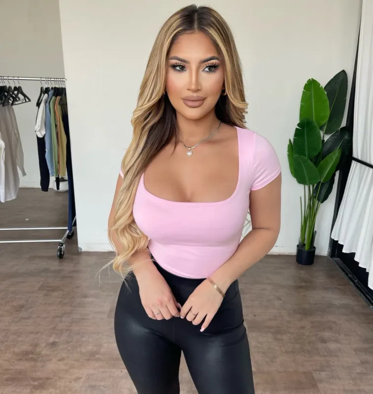 Nancy Shortsleeve Top(Light Pink) sold by OOTDFash