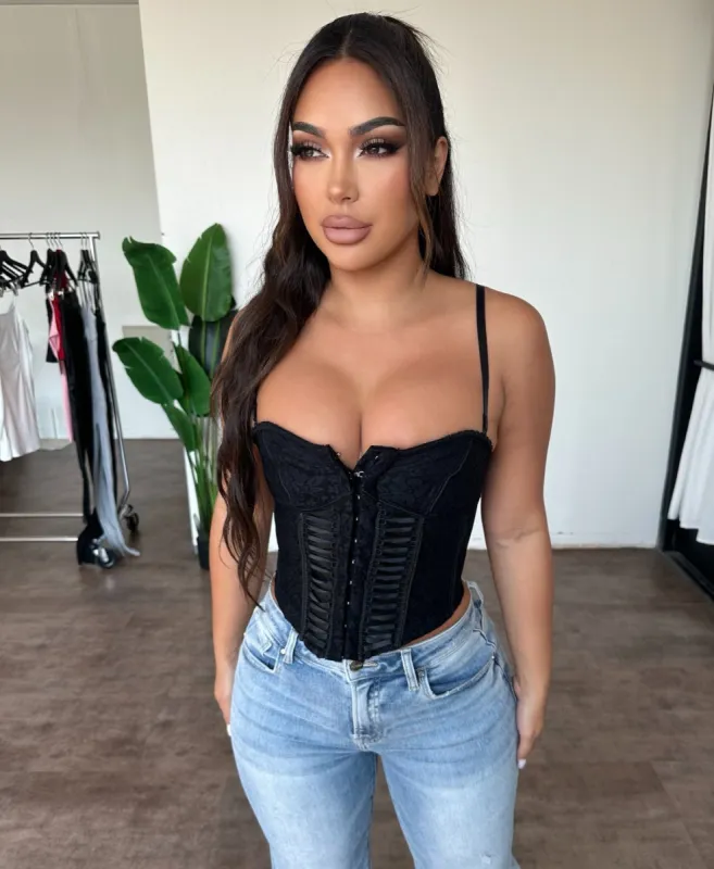 Margarette Corset Top (Black) sold by OOTDFash