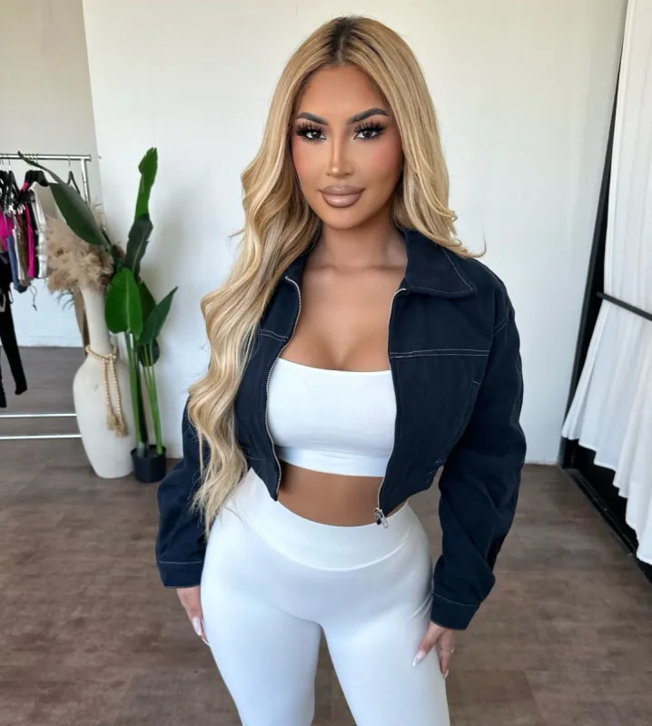 Mya Jacket (Dark Navy) sold by OOTDFash