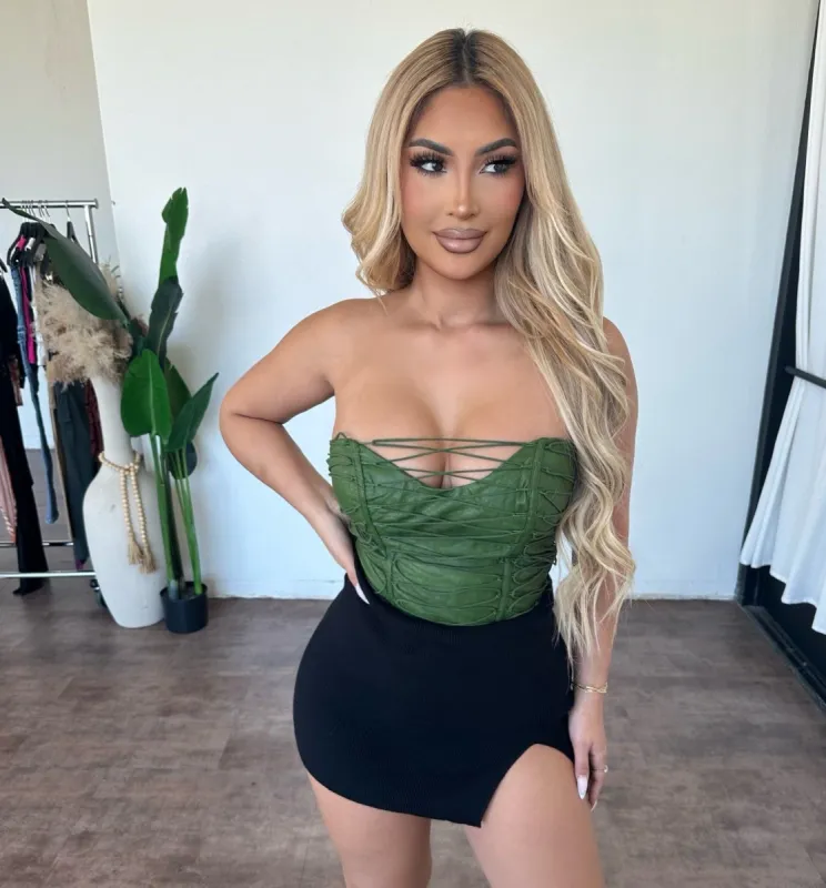 Alondra Top (Olive) sold by OOTDFash