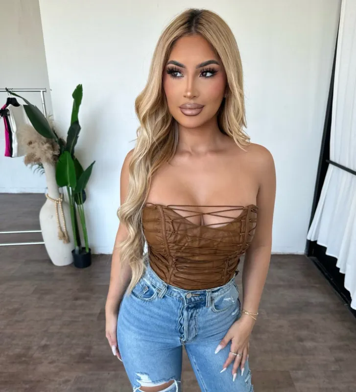 Alondra Top (Brown) sold by OOTDFash