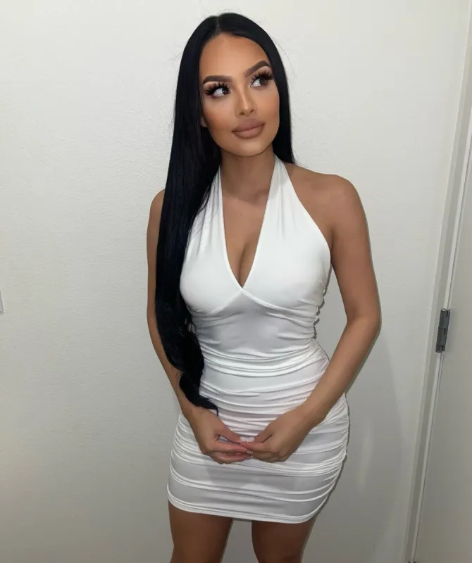 Daisy Halter Dress (Ivory)FINAL SALE sold by OOTDFash