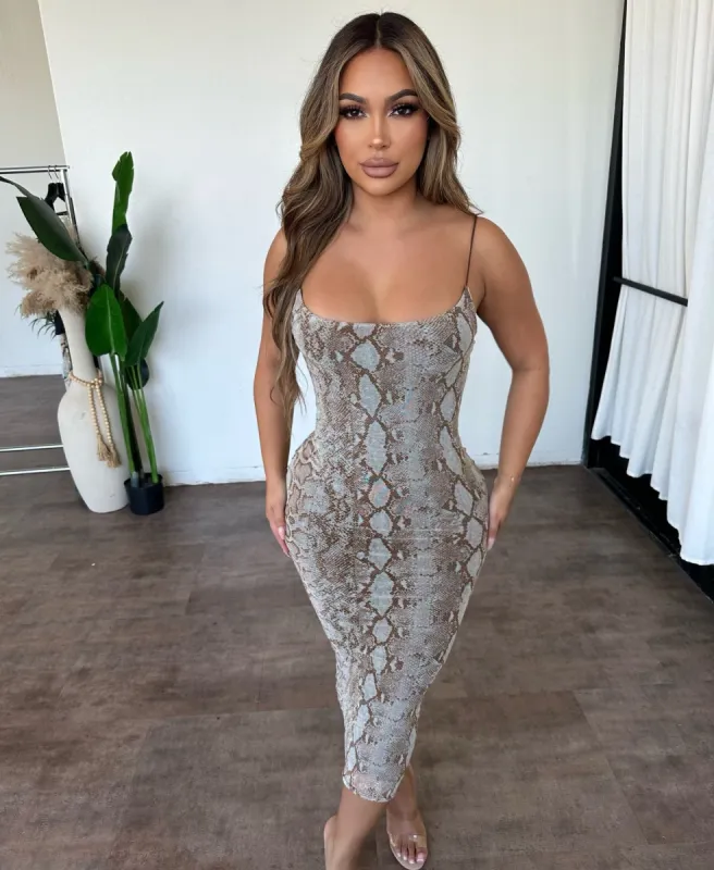 Ashley Dress (Brown) sold by OOTDFash