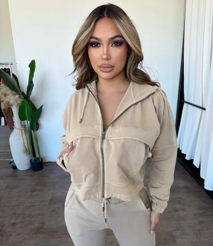 Devon Jacket (Taupe) made by Mono B