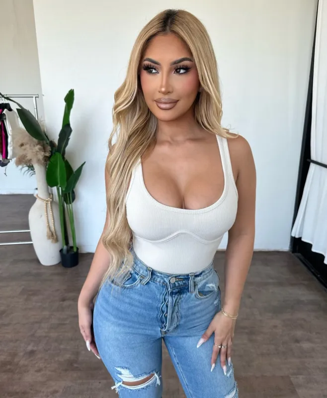 Kendall Bodysuit (Biege) sold by OOTDFash