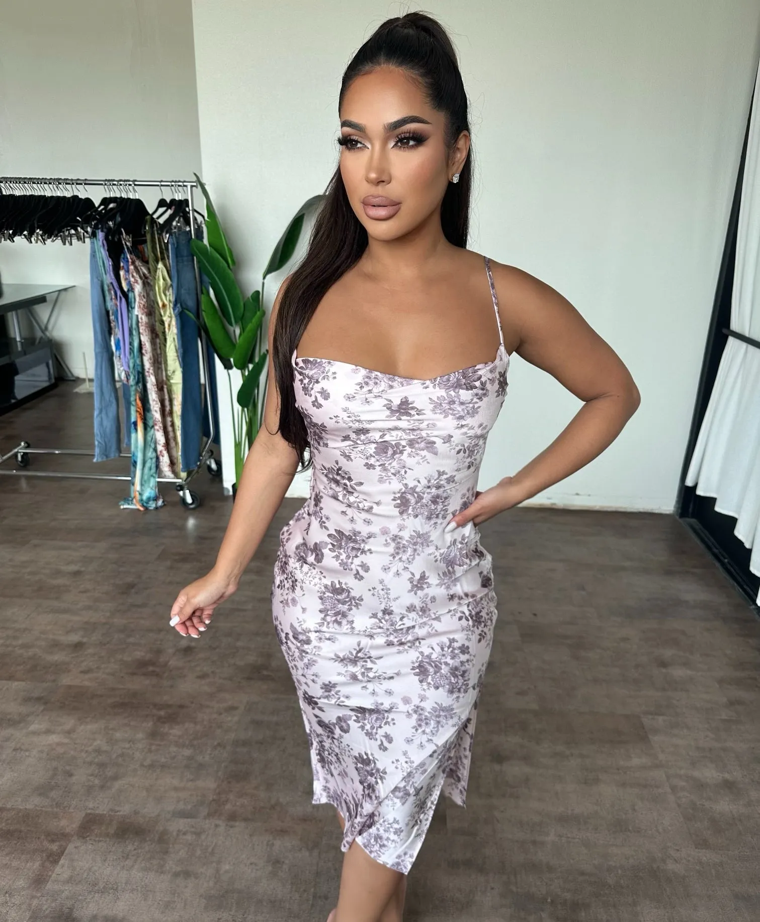 Steff Floral Dress(Lavender) sold by OOTDFash