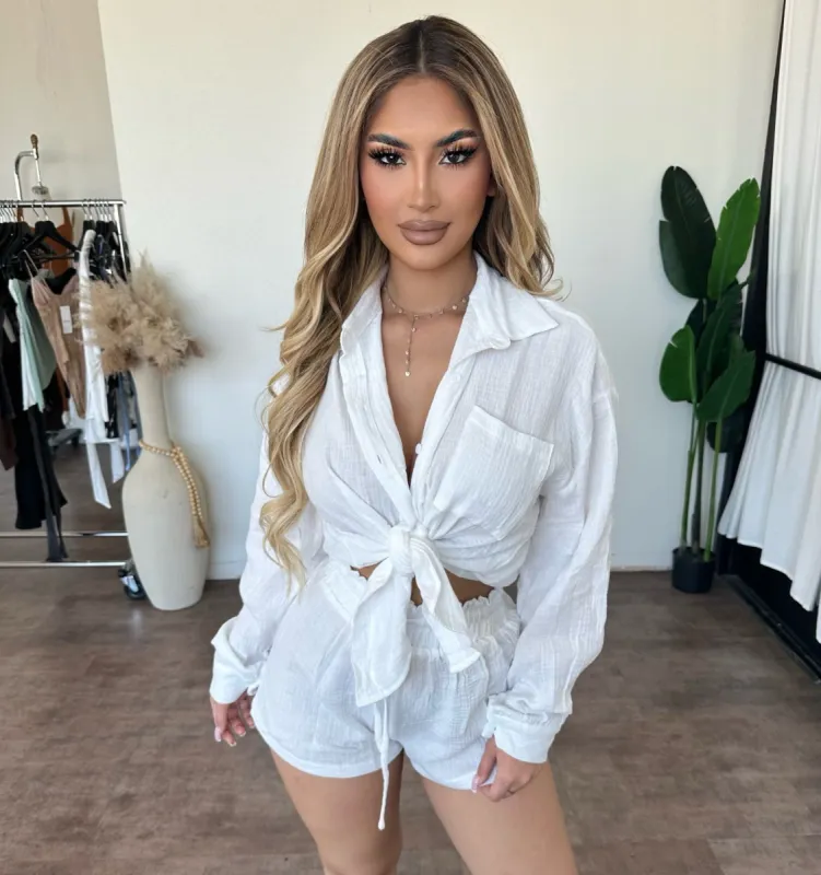 Melly Set(White) sold by OOTDFash