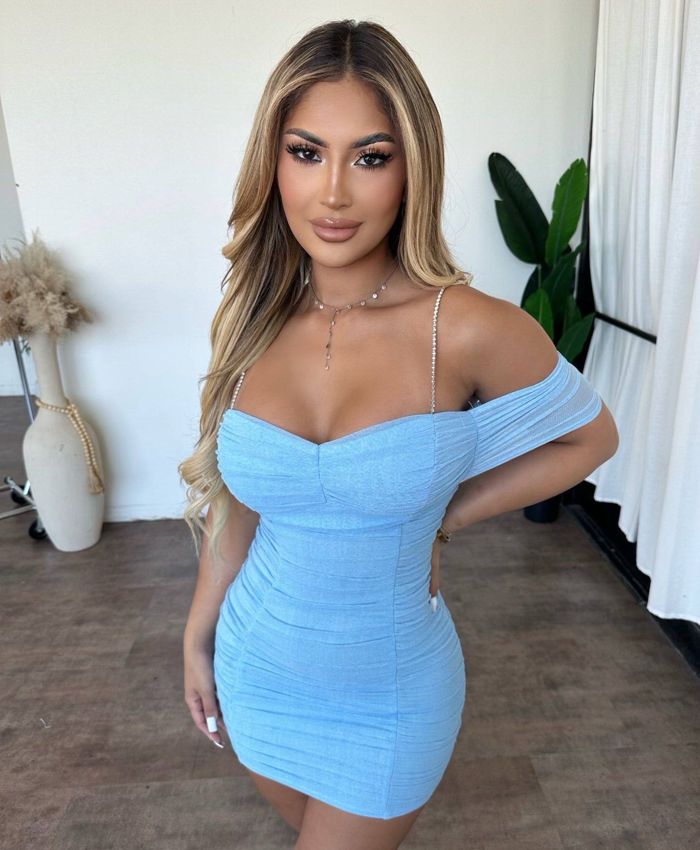 Kiera Dress (Baby Blue) sold by OOTDFash