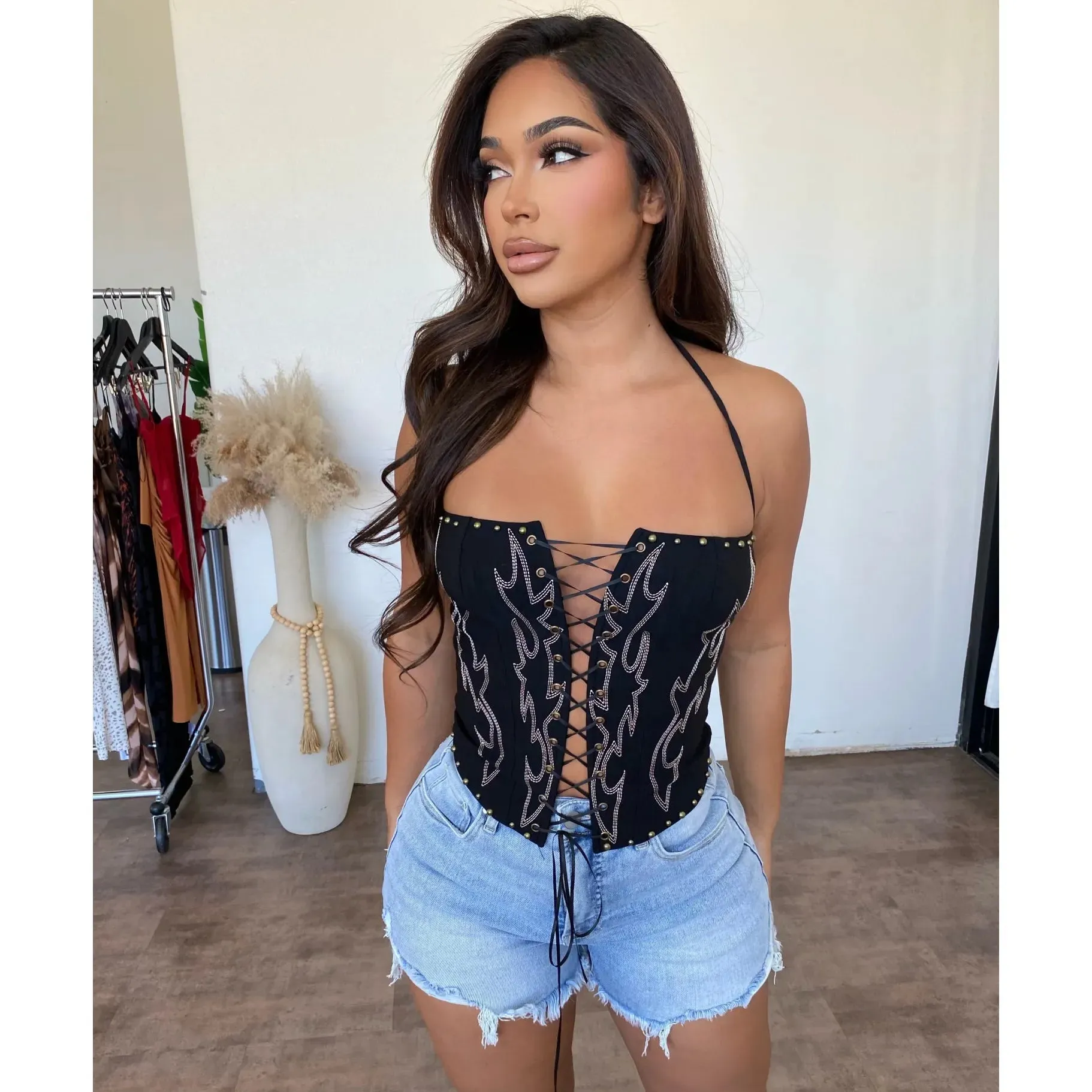 Zelena Top (Black) sold by OOTDFash