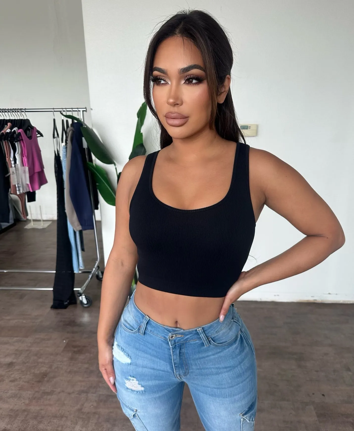 Melissa Cropped Top (Black) sold by OOTDFash