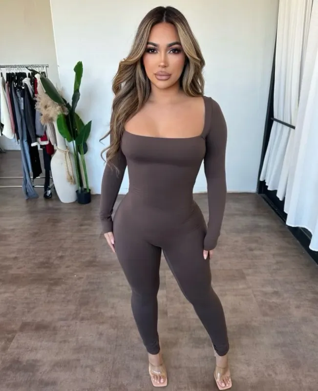 Oakly Jumpsuit (Brown) sold by OOTDFash