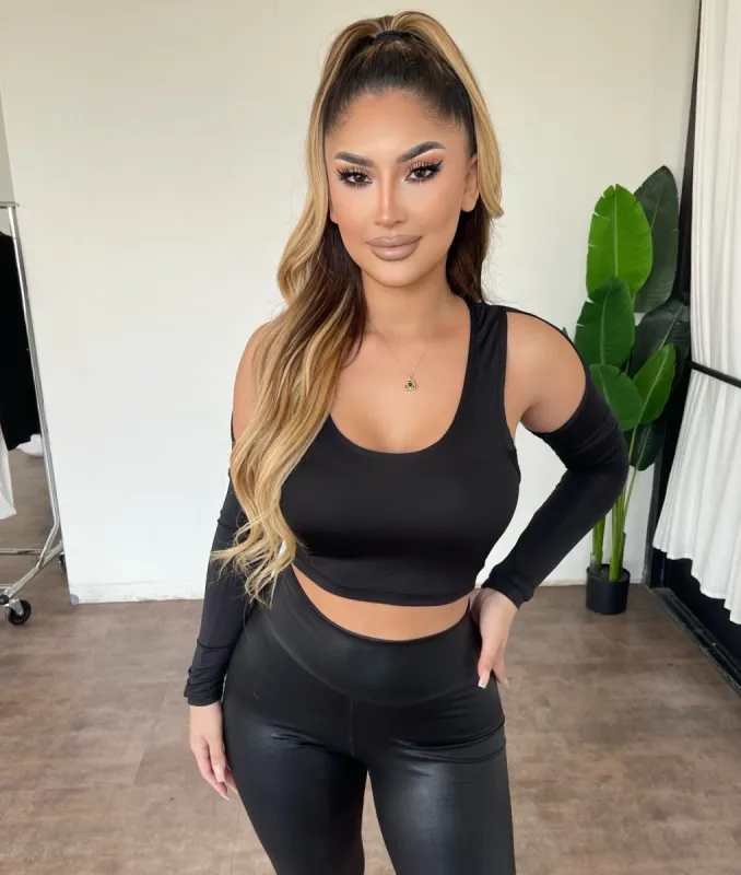 Claudia Longsleeve Top(Black) sold by OOTDFash