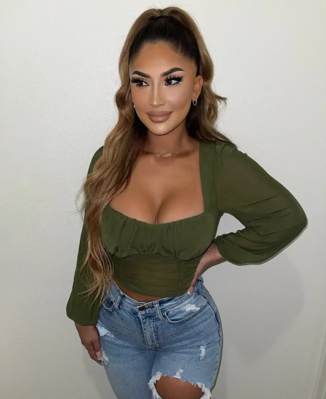 Harper Long Sleeve Top(Olive)FINAL SALE sold by OOTDFash