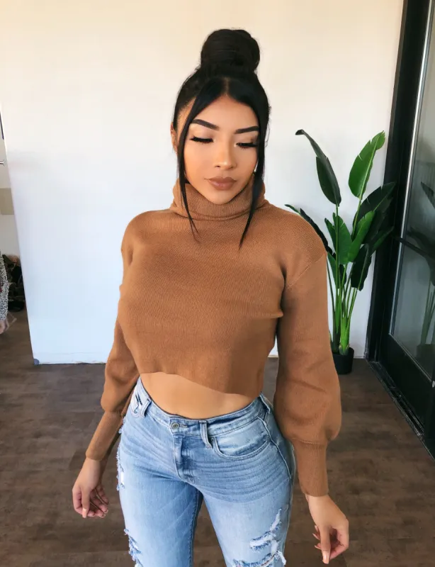 Bonnie Turtle Neck Sweater(Tan) sold by OOTDFash