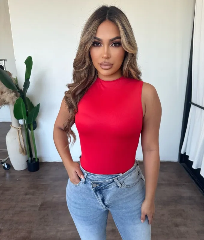 Zaria Bodysuit (Red) sold by OOTDFash