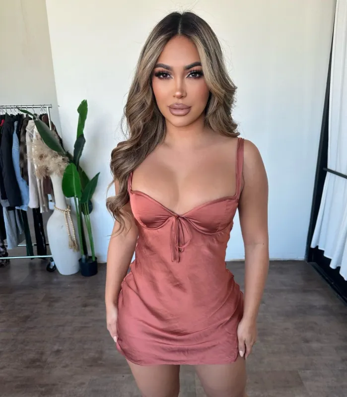 Grace Dress (Rust) sold by OOTDFash