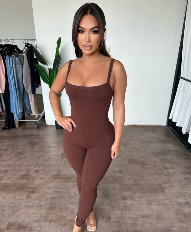 Ashley Jumpsuit (Brown) sold by OOTDFash