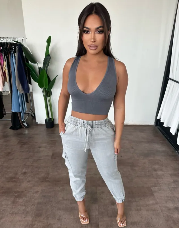Evera Cargo Joggers (Grey) made by Dress Forum