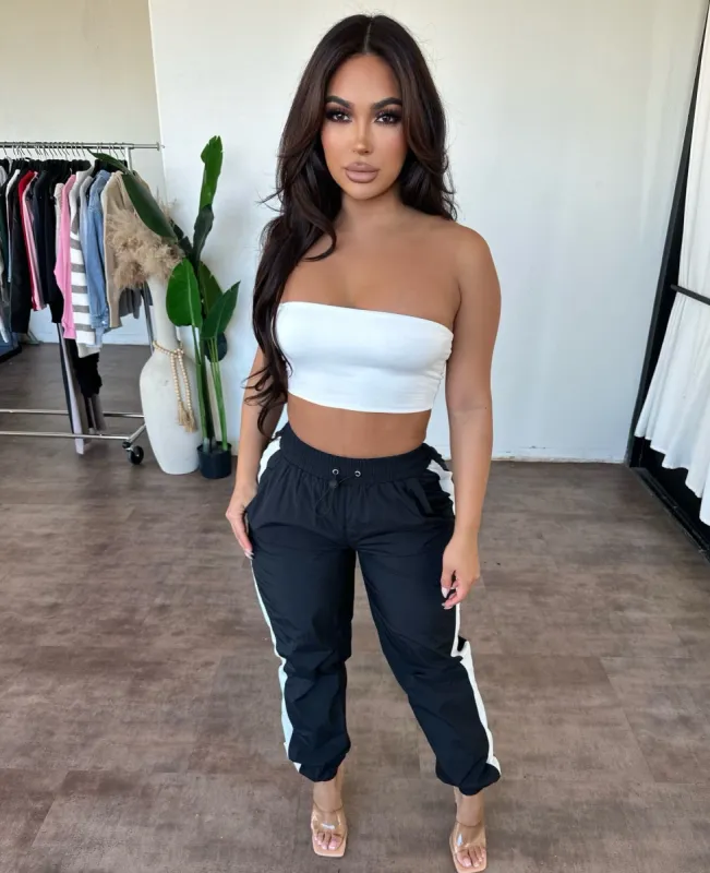 Nisha Joggers (Black/White) sold by OOTDFash