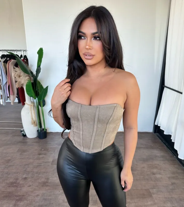 Tracy Top (Taupe) sold by OOTDFash