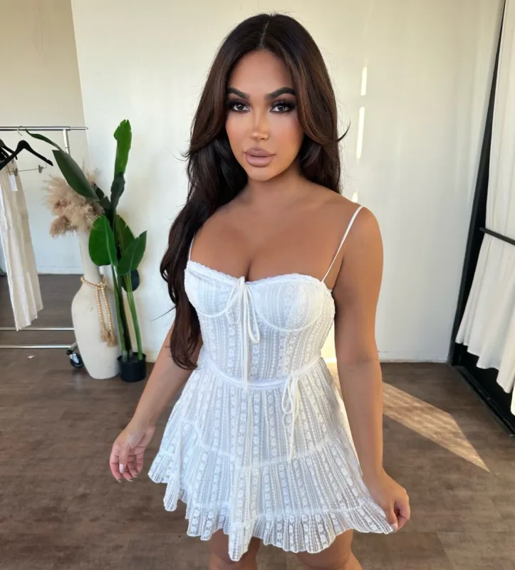 Amber Dress (White) sold by OOTDFash