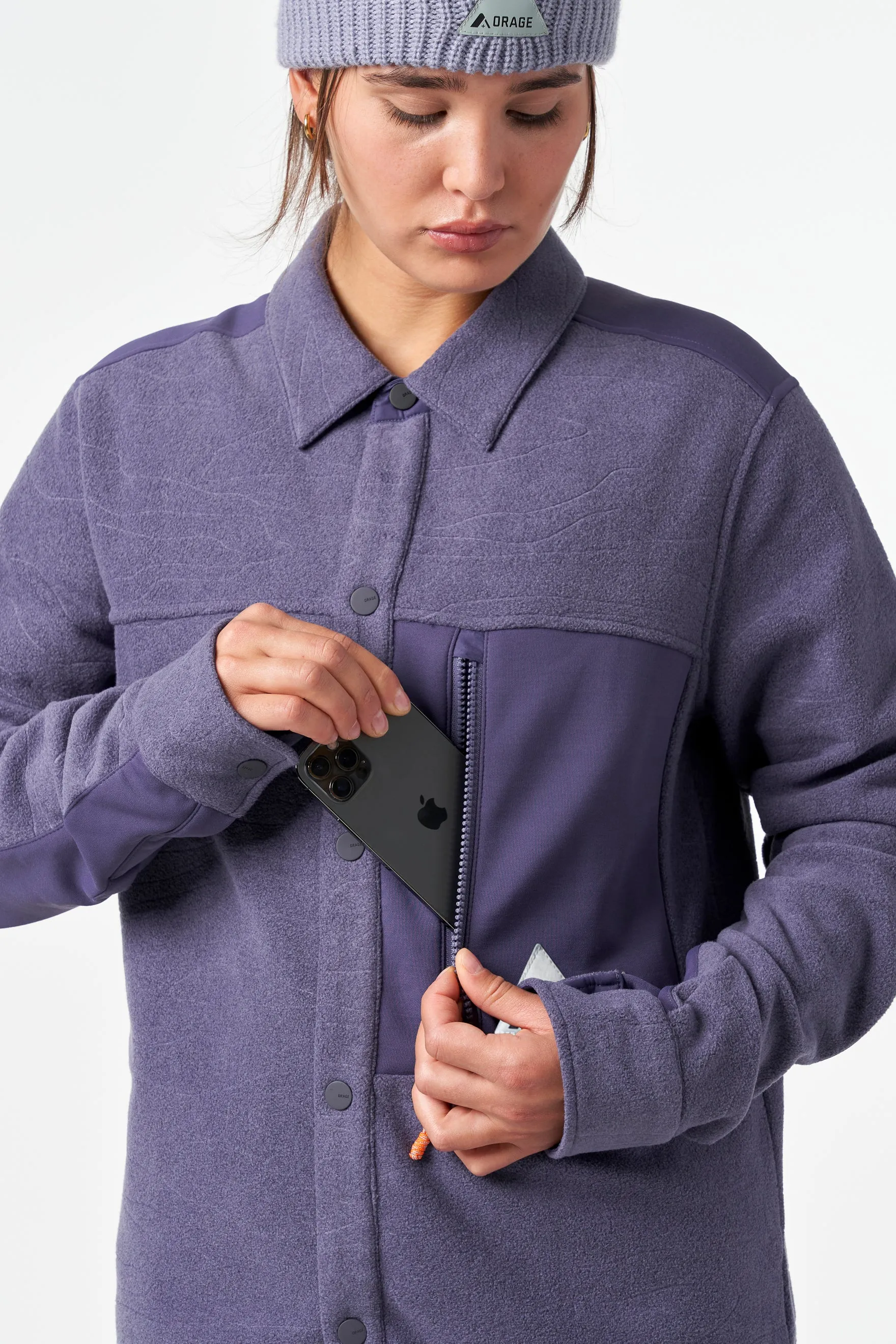 Hunter Unisex Fleece Shirt-Dark mineral sold by Orage product image thumbnail 2