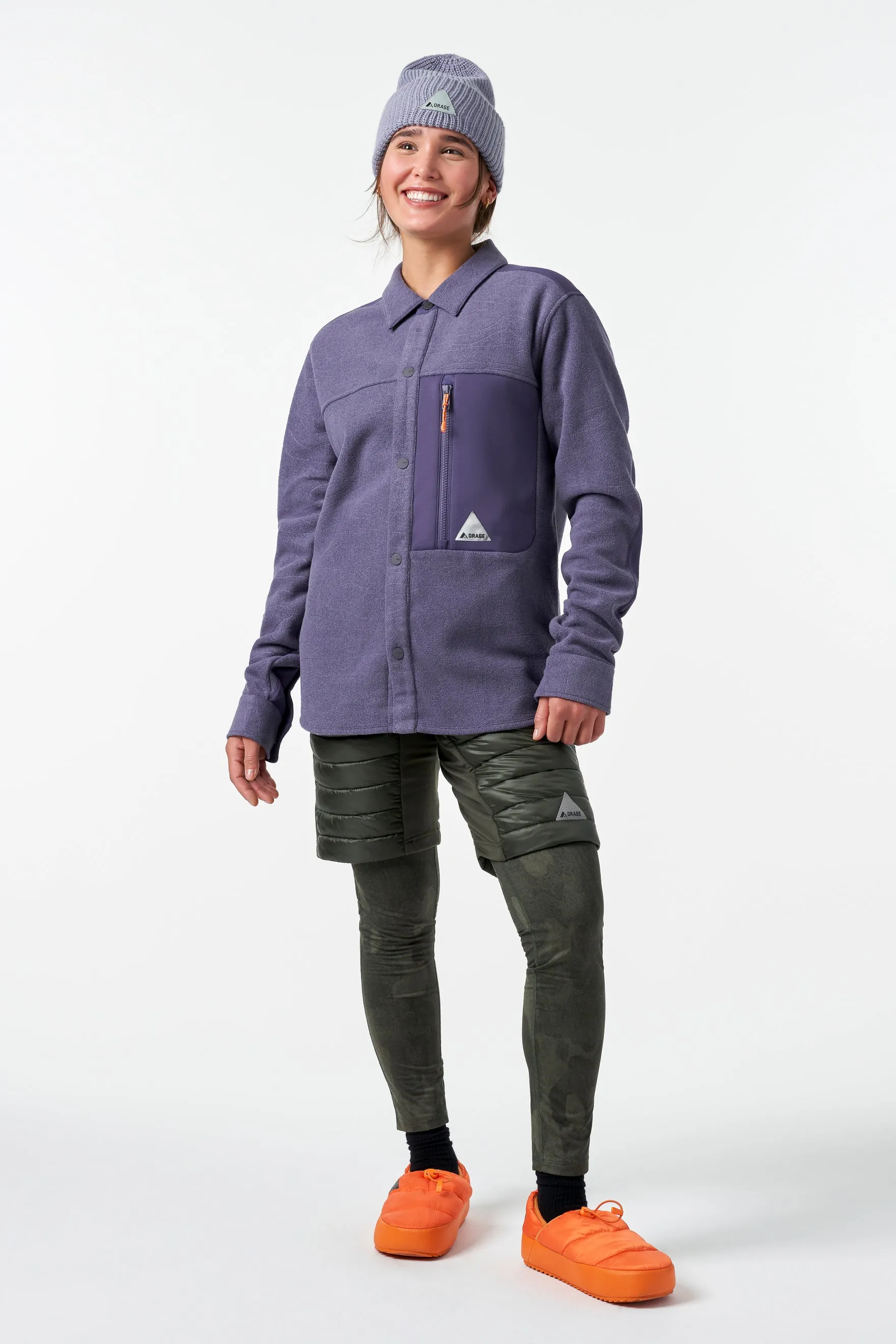 Hunter Unisex Fleece Shirt-Dark mineral sold by Orage