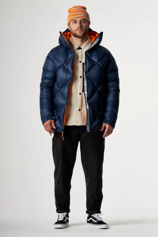 Men's Elias Down Parka-Deep blue sold by Orage