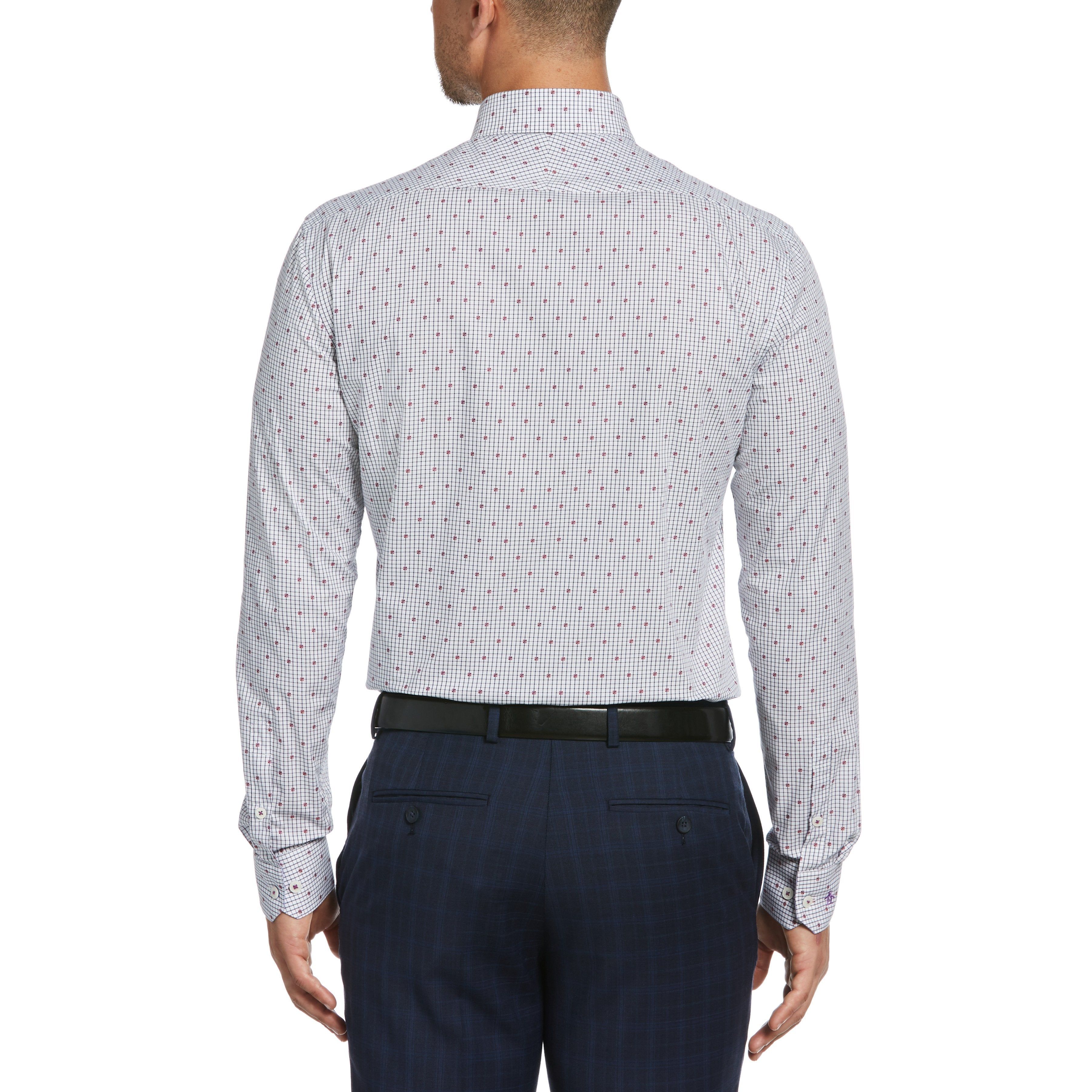 Rose Flower Dobby Check Dress Shirt sold by Original Penguin product image thumbnail 2