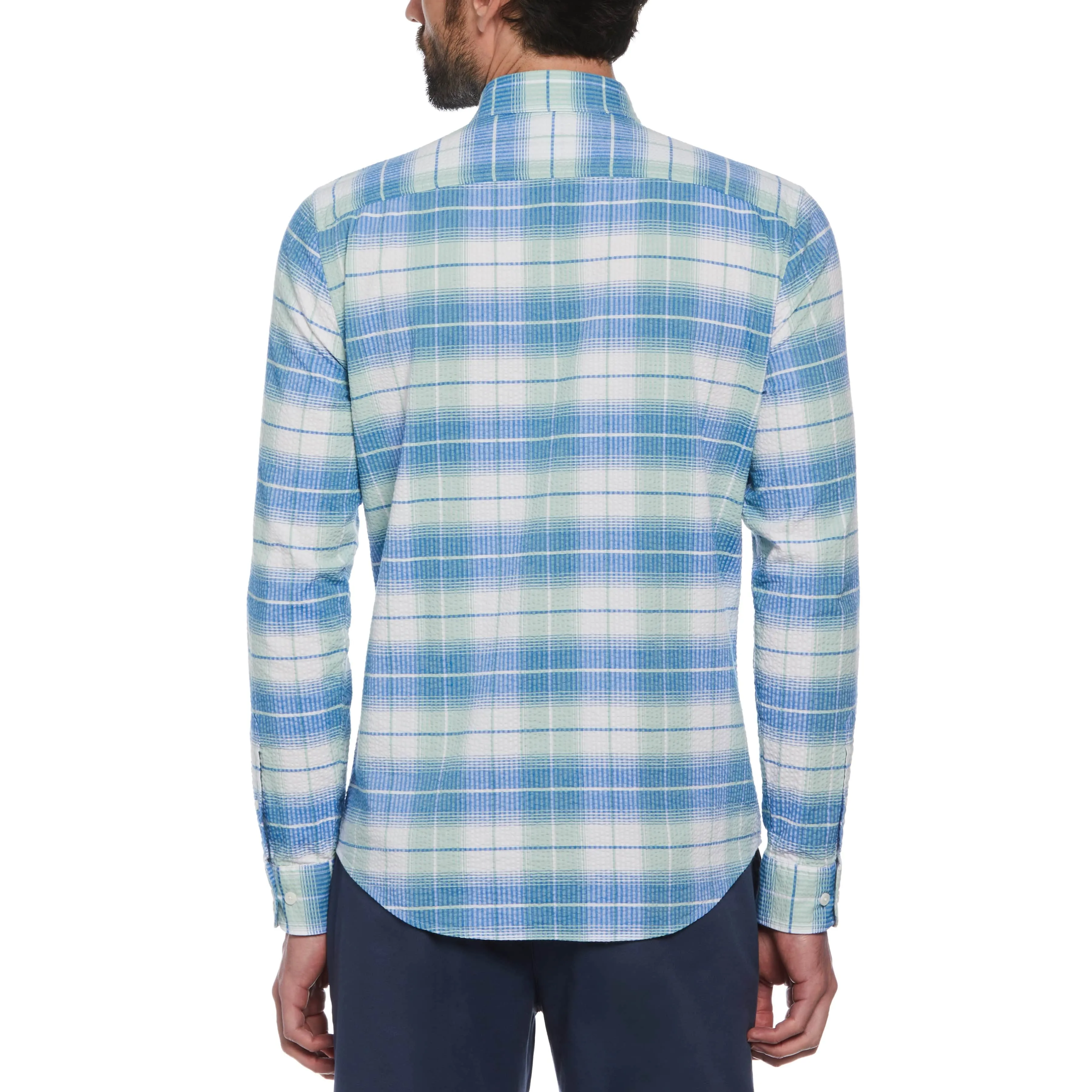 Seersucker Plaid Print Shirt sold by Original Penguin product image thumbnail 2