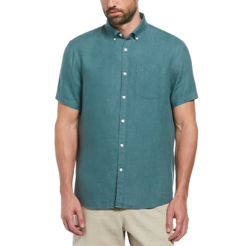 Delave Linen Button-Down Shirt sold by Original Penguin