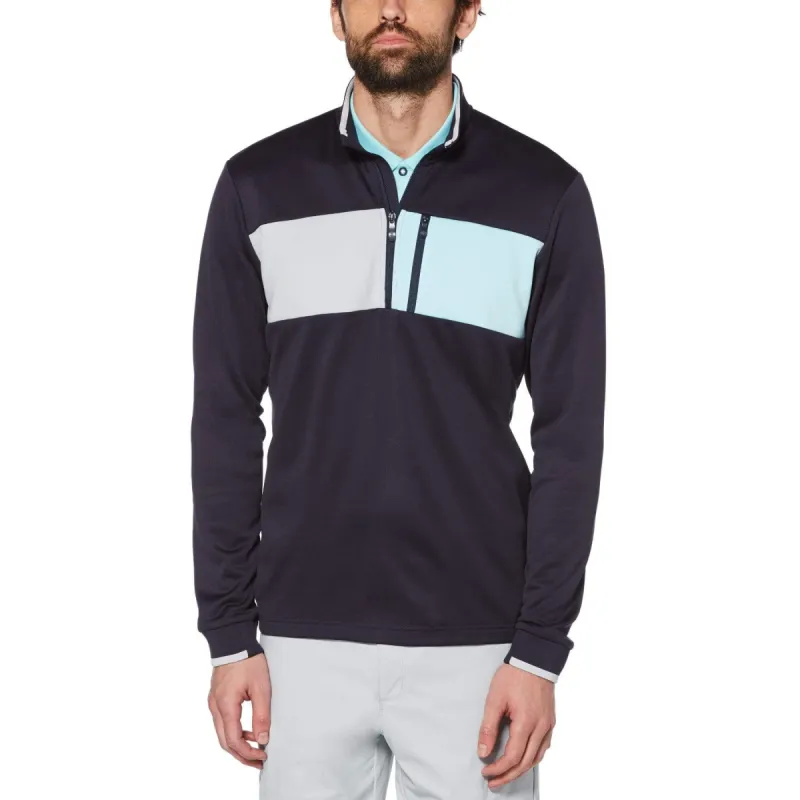 1/4 Zip Color Block Fleece Golf Sweater sold by Original Penguin