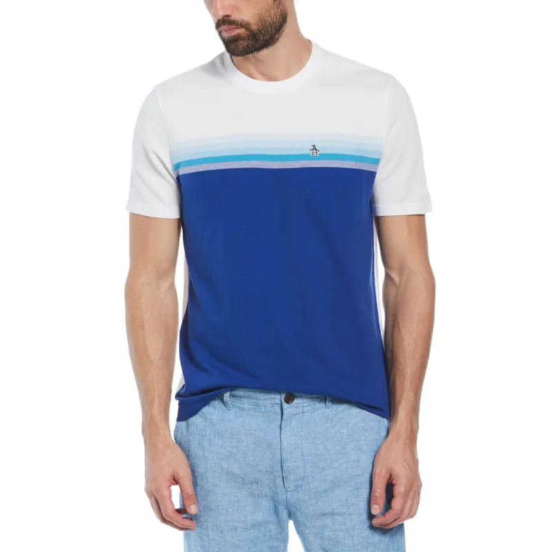 Birdseye Stripe Color Block Tee sold by Original Penguin