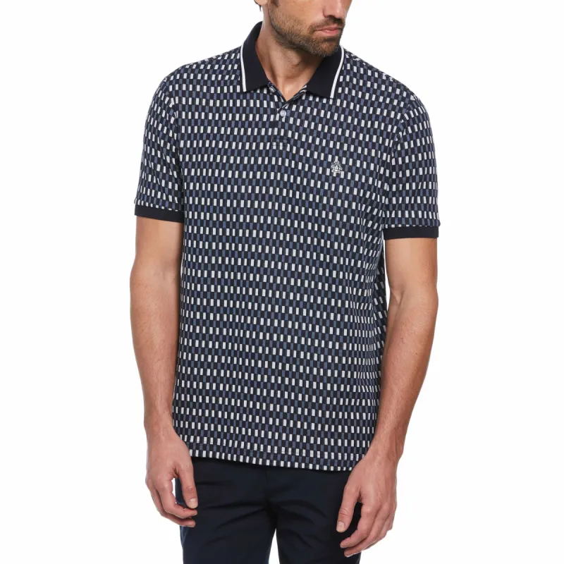 Jacquard Novelty Geometric Print Polo sold by Original Penguin