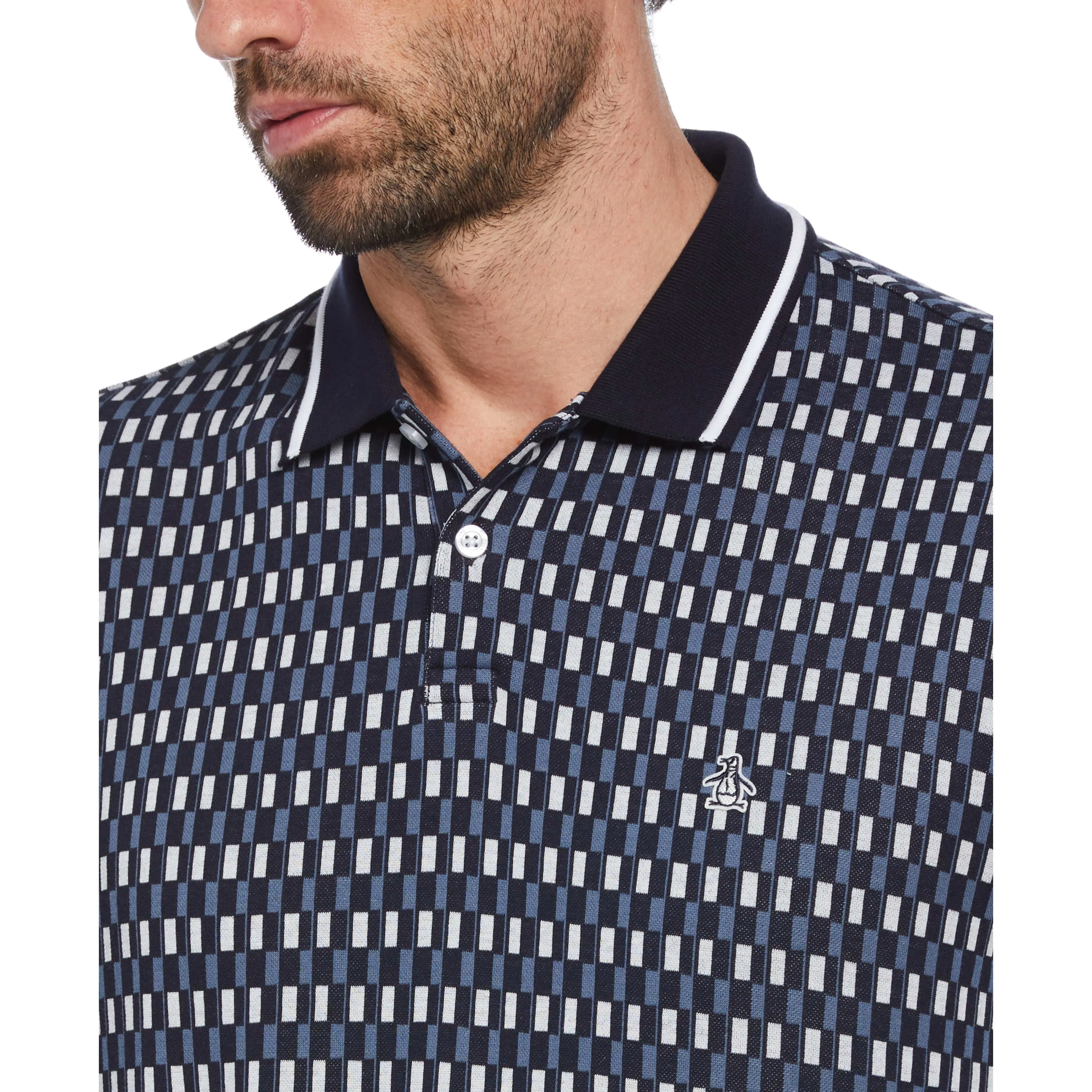 Jacquard Novelty Geometric Print Polo sold by Original Penguin product image thumbnail 3