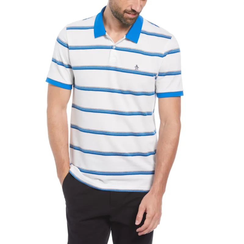 Birdseye Pique Striped Pattern Polo sold by Original Penguin