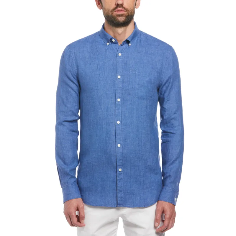 Delave Linen Long Sleeve Button-Down Shirt sold by Original Penguin