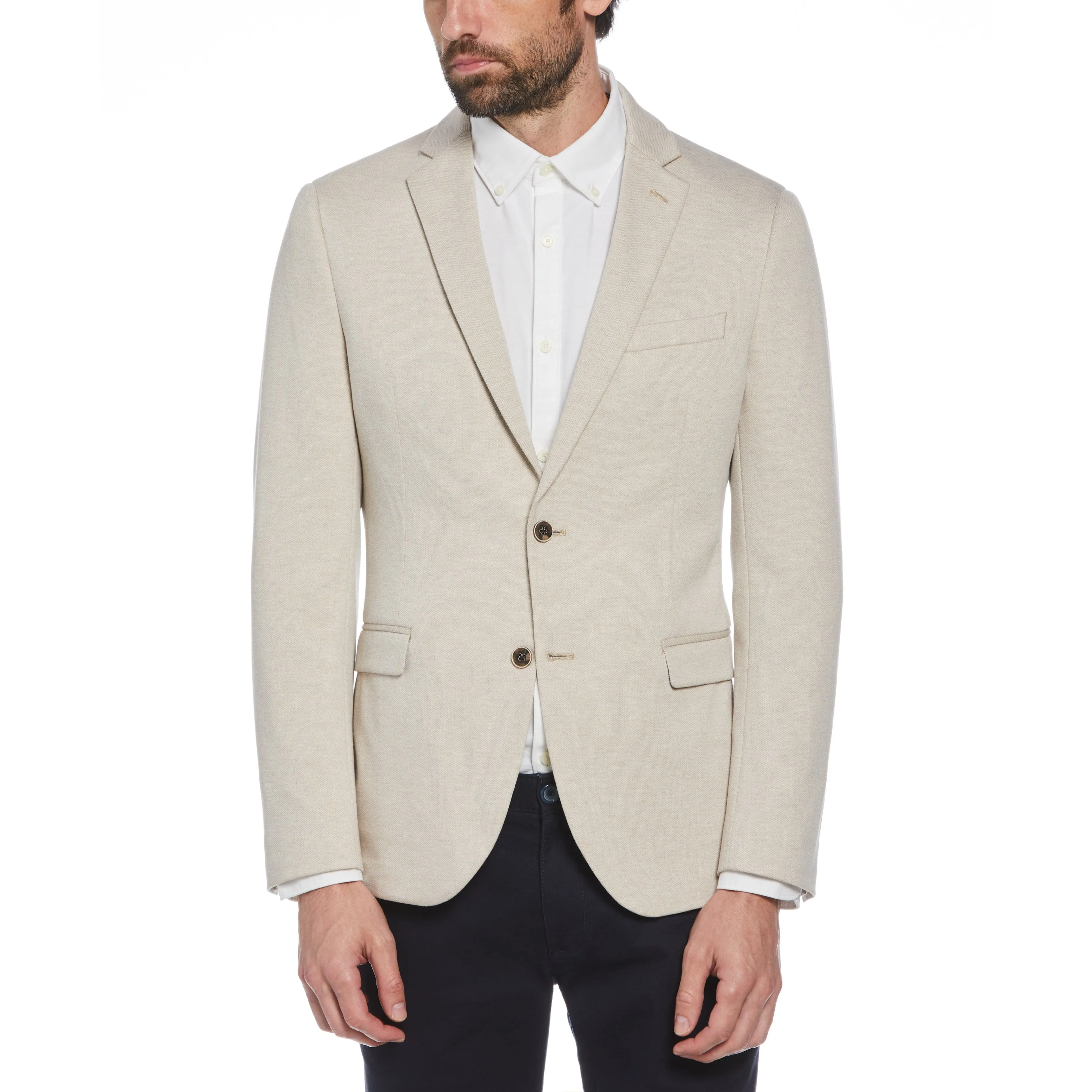 Tan Herringbone Knit Blazer sold by Original Penguin