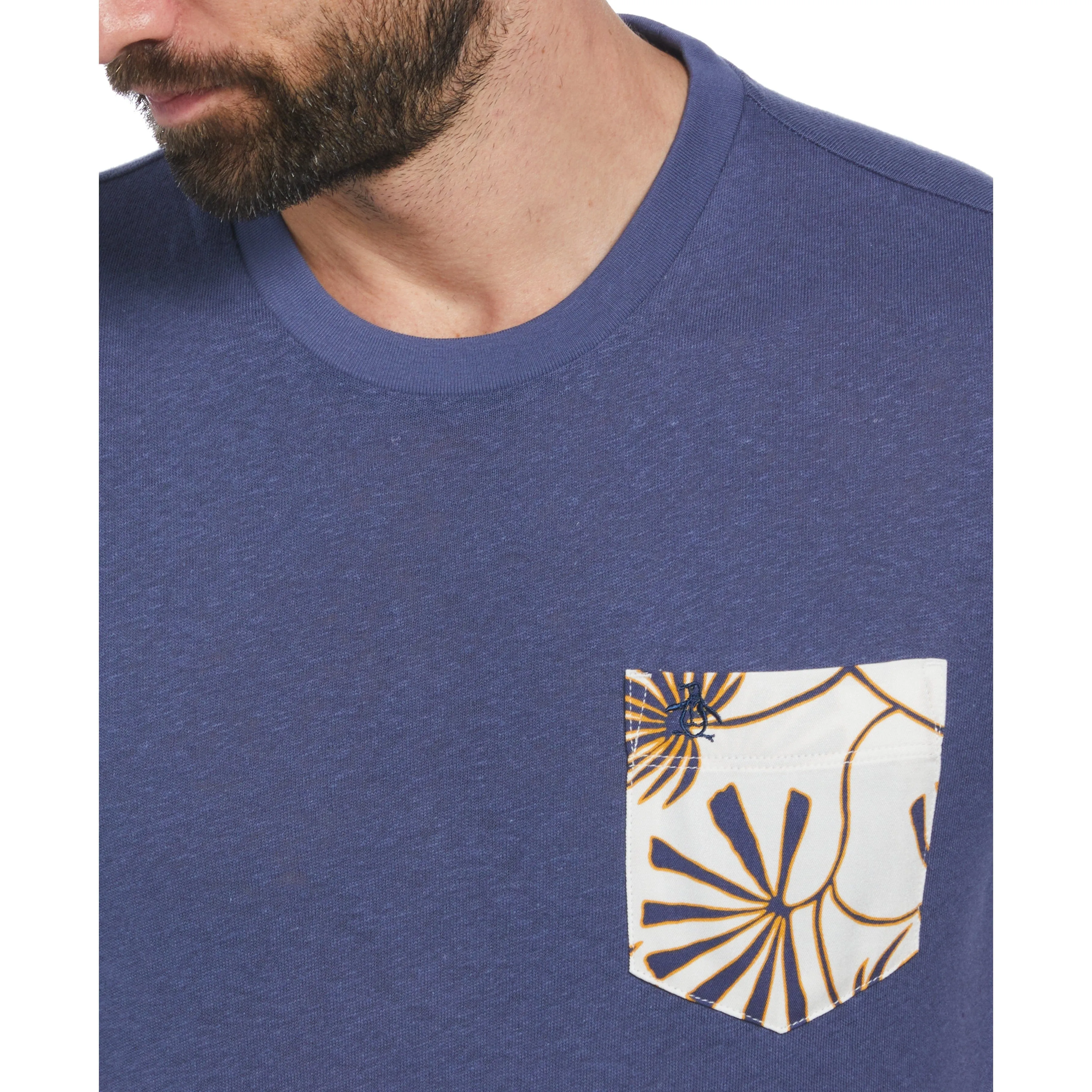 Linen Blend Floral Pocket Tee sold by Original Penguin product image thumbnail 3