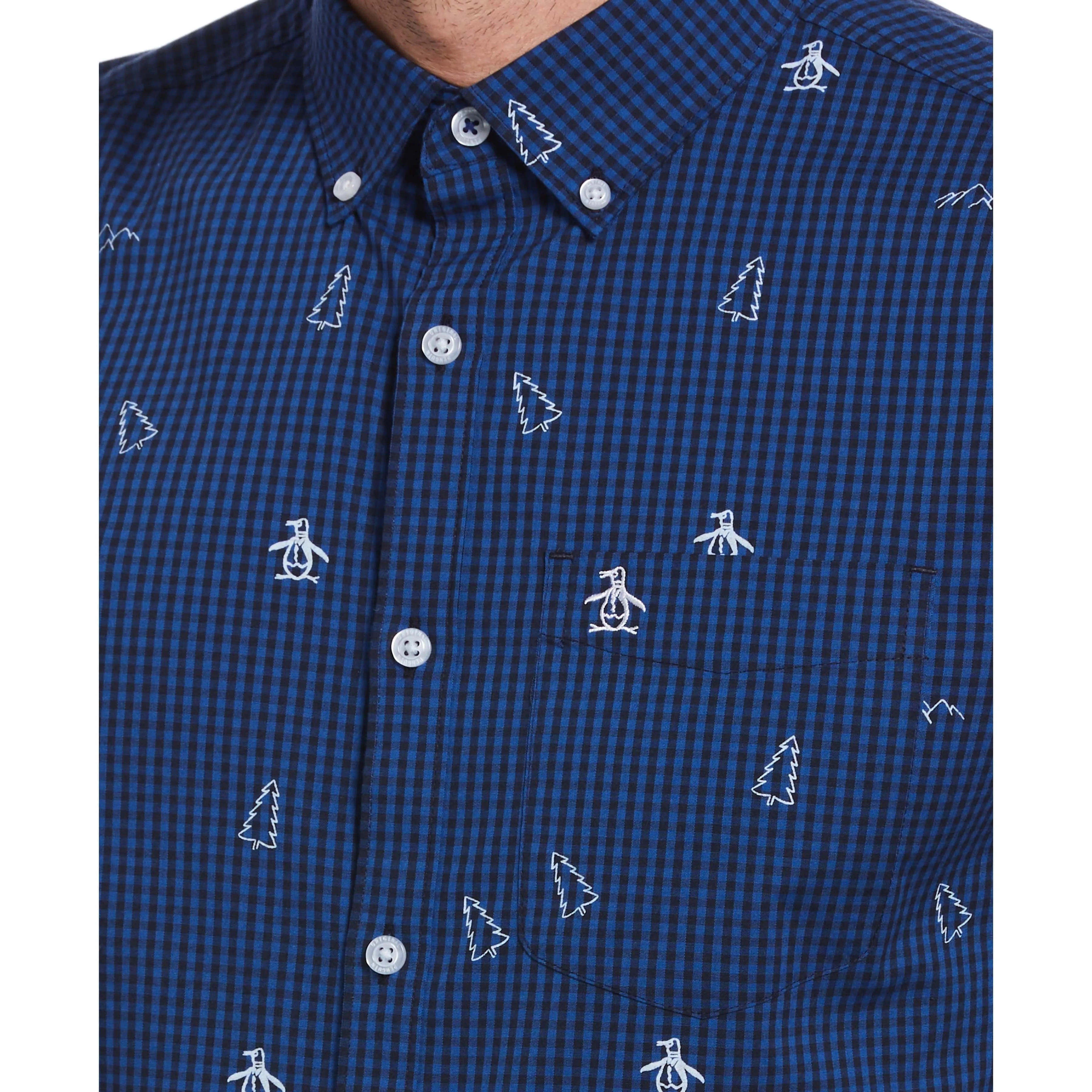 Gingham Holiday Pete Print Shirt sold by Original Penguin product image thumbnail 3