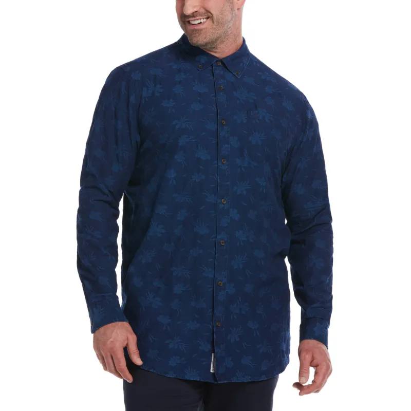 Big & Tall Jacquard Denim Shirt sold by Original Penguin