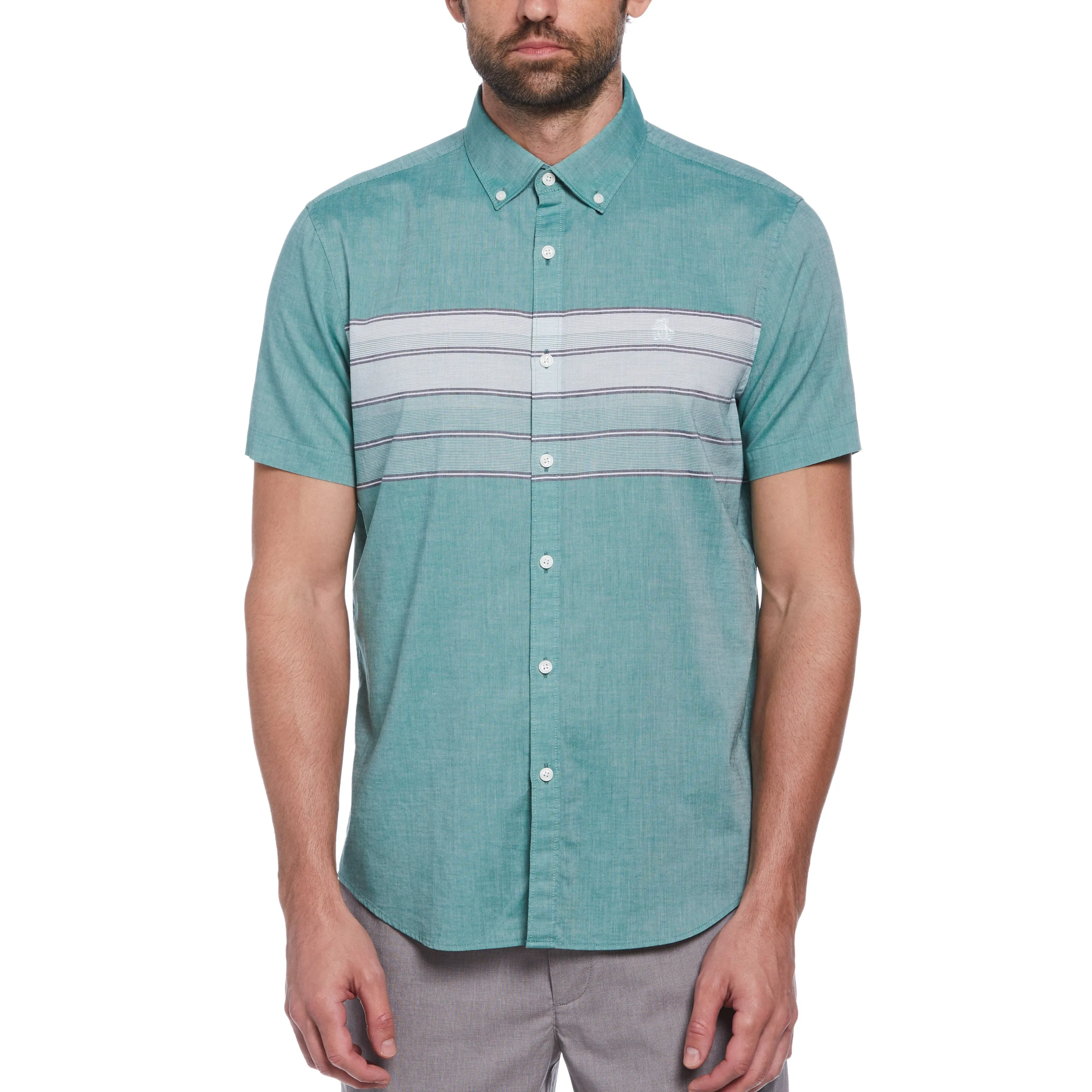 Cotton Chest Stripe Shirt sold by Original Penguin