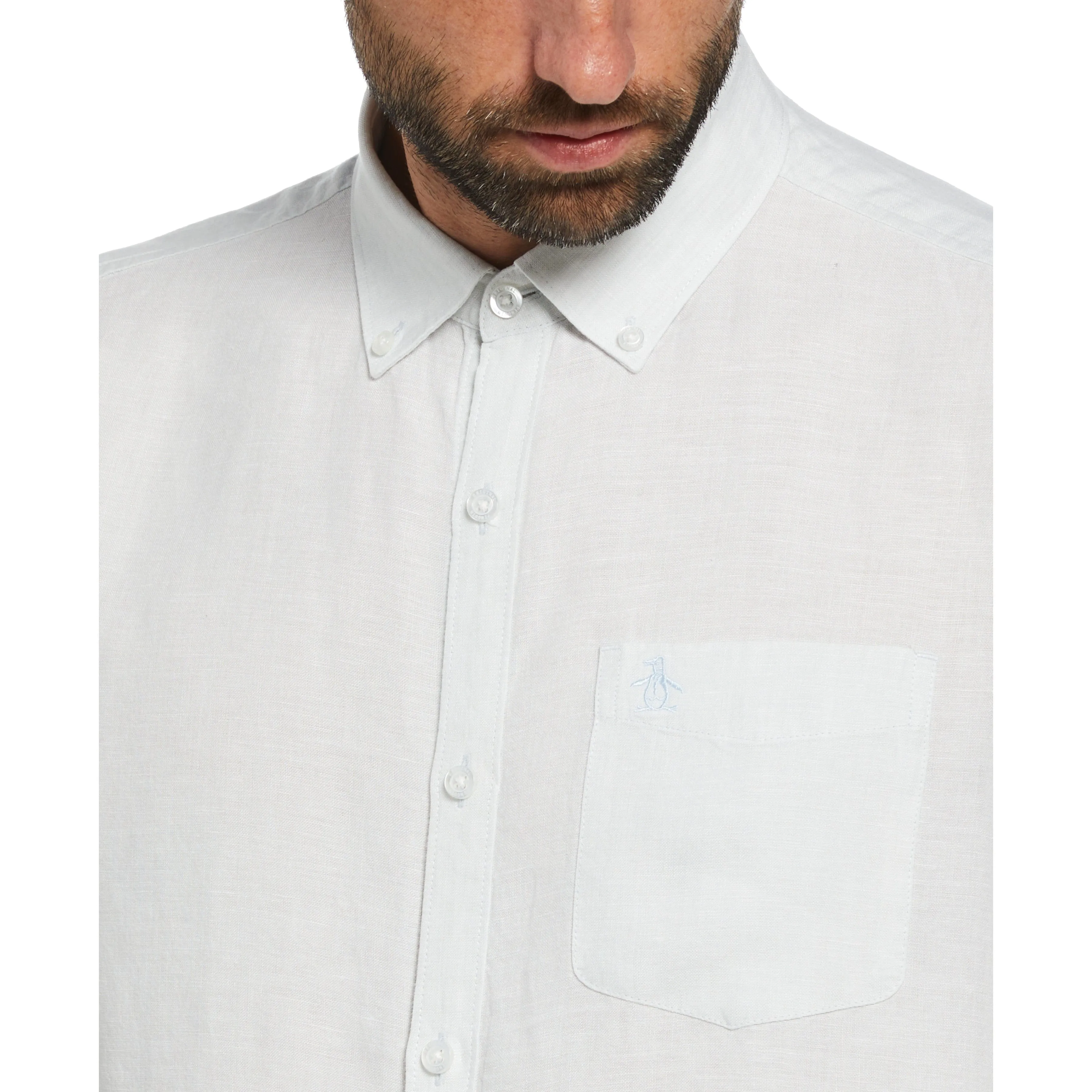 Long Sleeve Washed Linen Shirt sold by Original Penguin product image thumbnail 3
