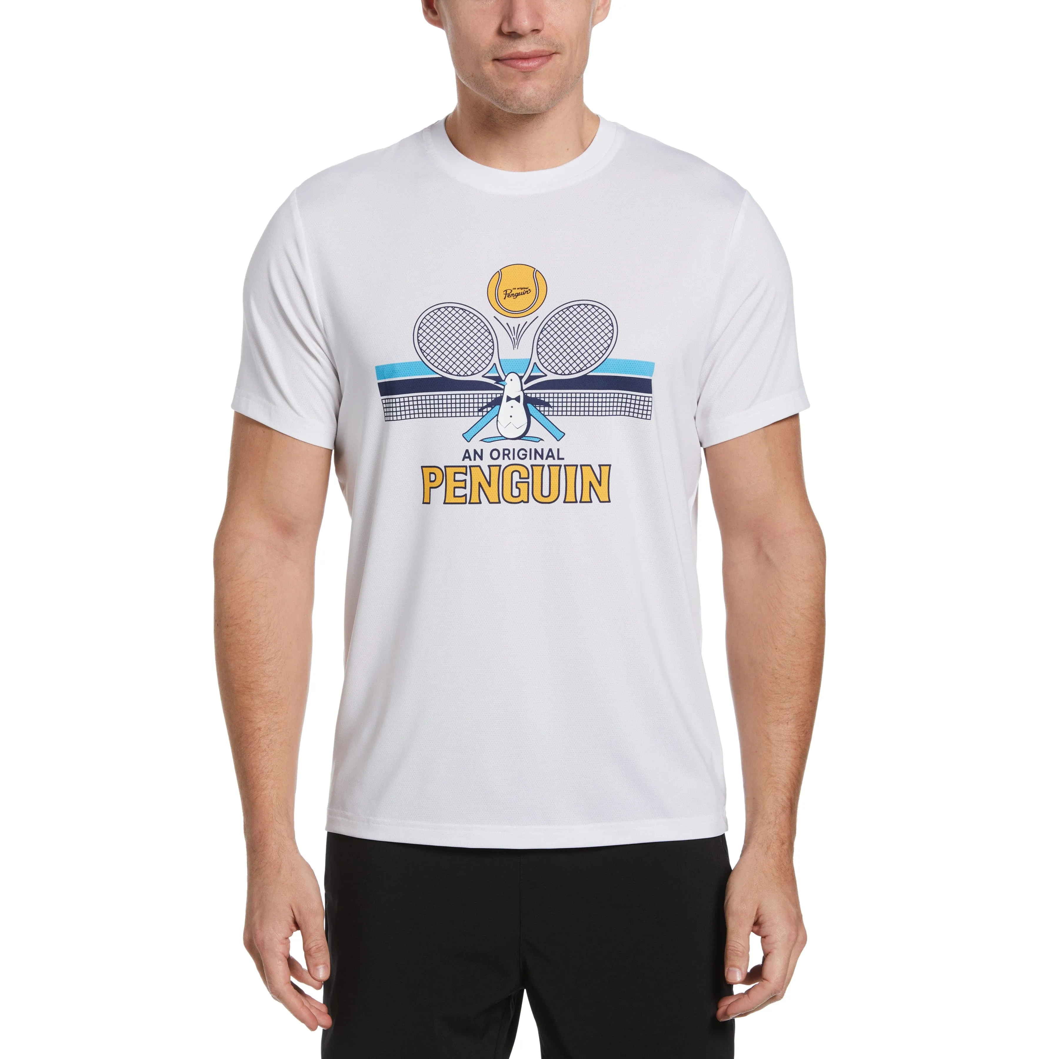 Performance Novelty Graphic Tennis Tee sold by Original Penguin