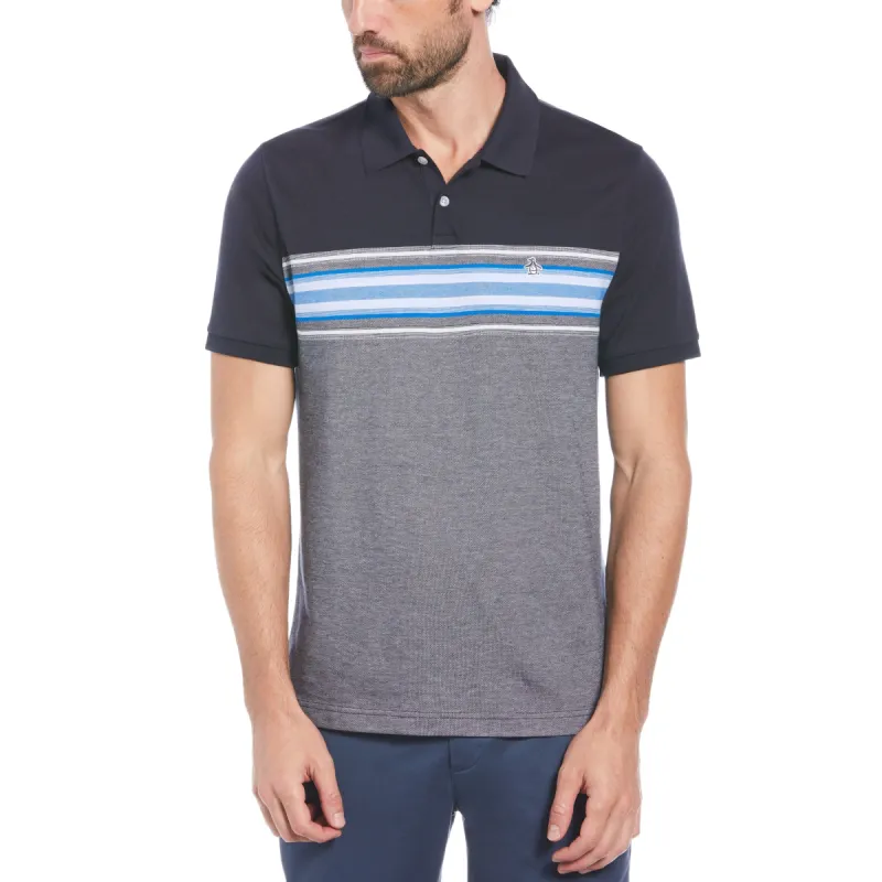 Pique Chest Stripe Birdseye Polo sold by Original Penguin