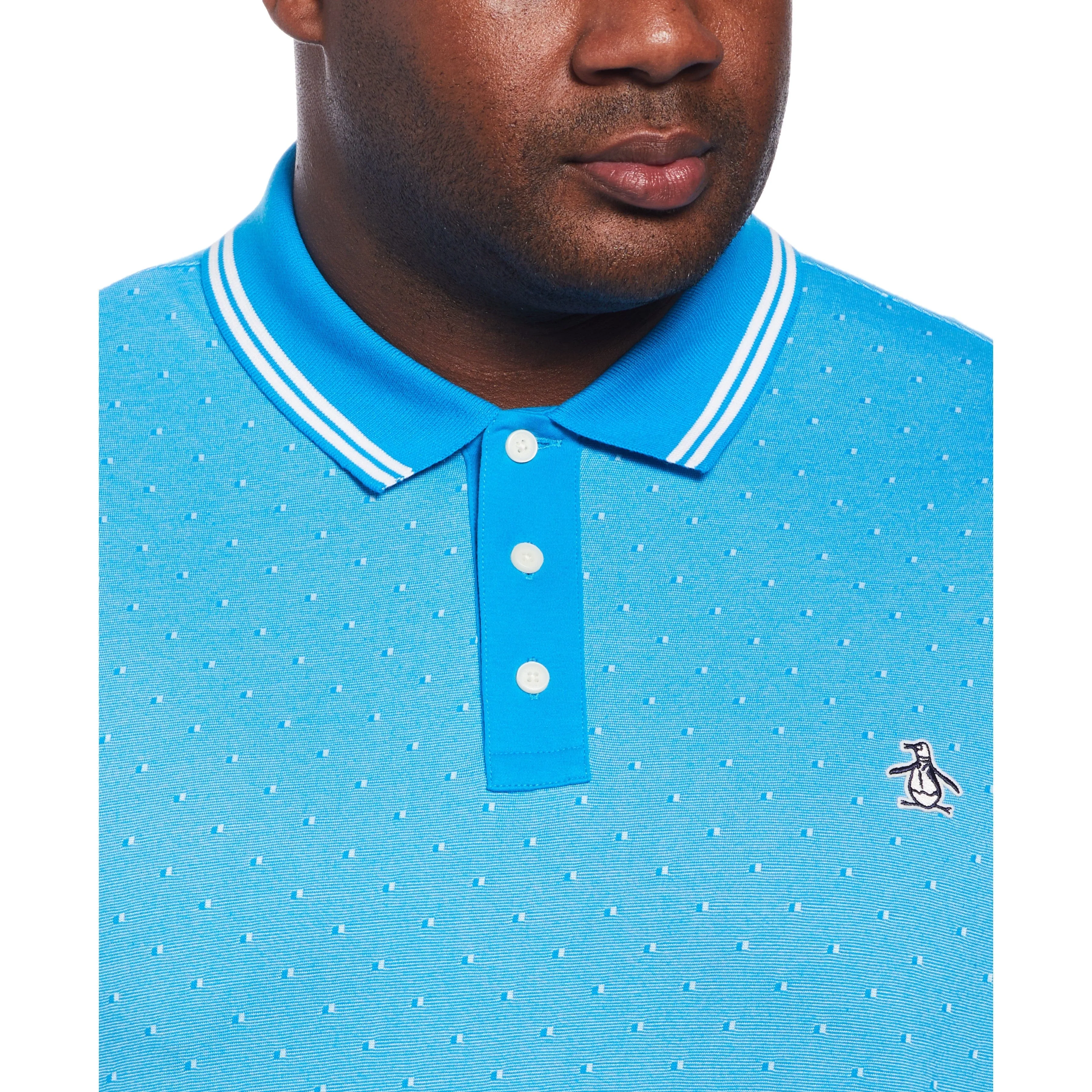Big & Tall Jacquard All-Over Dobby Print Polo sold by Original Penguin product image thumbnail 3